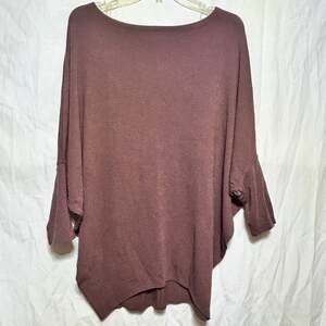 JOLIE Women's Brown Dolman 3/4 Sleeve Knit Top XL